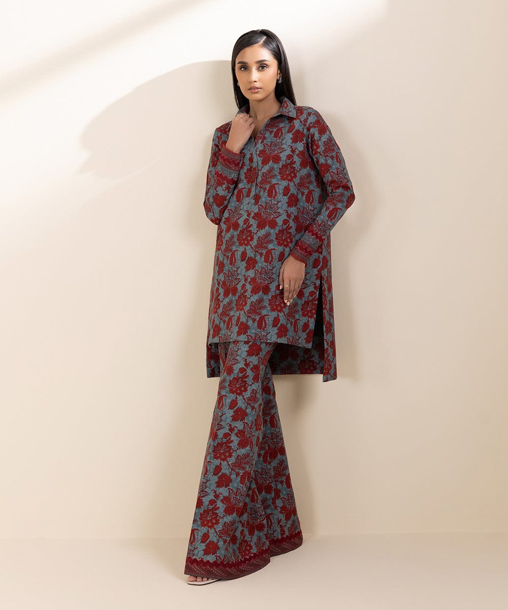 Sapphire Printed Light Khaddar 2-Piece Suit