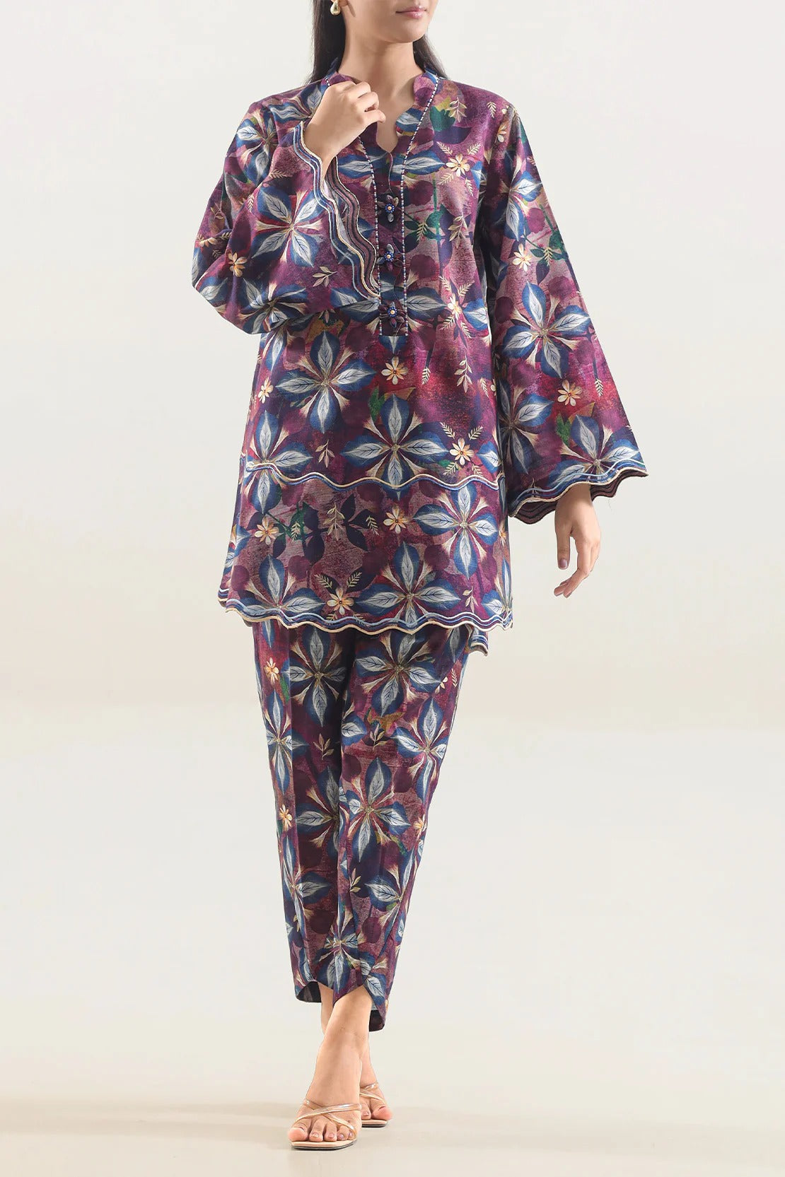 Saya Premium Khaddar 2-Piece Suit – Printed Khaddar Shirt & Trouser (V-1 Collection)